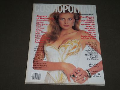 1987 DECEMBER COSMOPOLITAN MAGAZINE- FREDERIQUE COVER BY SCAVULLO - O 10142