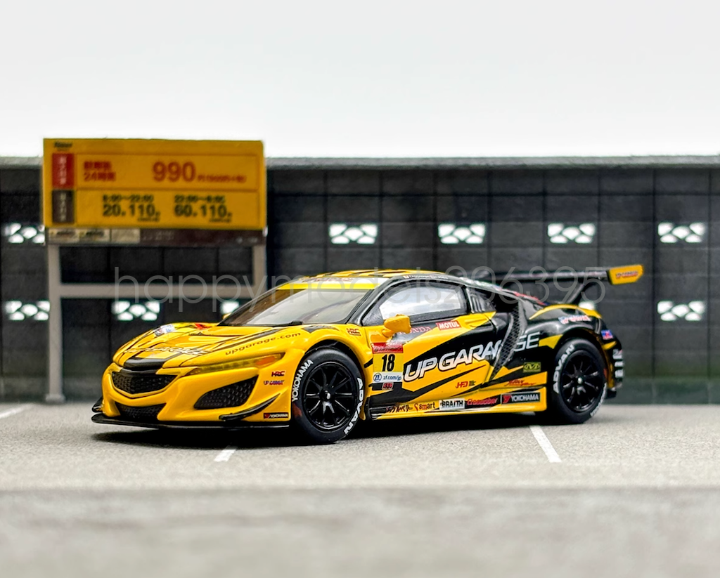 MINIGT 1:64 Yellow NSX GT3 EVO22 #18 2023 GT Sport Diecast Metal Car Collection