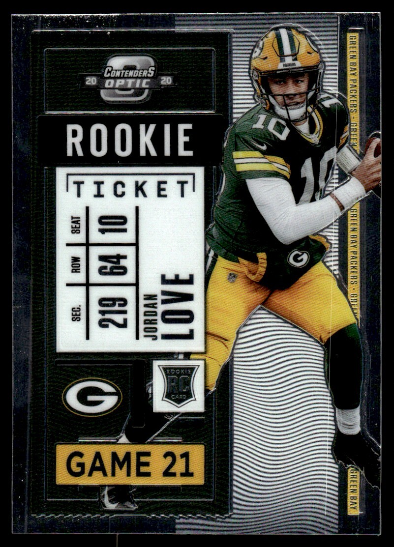2020 Panini Contenders Optic Rookie Ticket Jordan Love #83 TU1-2