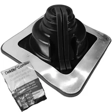 #1 (1/4" to 2-1/2") DEKTITE SQUARE BASE COMBO PIPE FLASHING BOOT:
