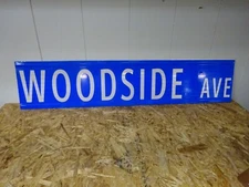 9" x 41" Authentic Used STREET ROAD TRAFFIC SIGN Woodside Ave Pennsylvania