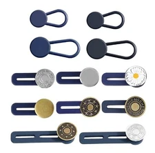Paquete de 12 expansores de botones para pantalones vaqueros sin costura