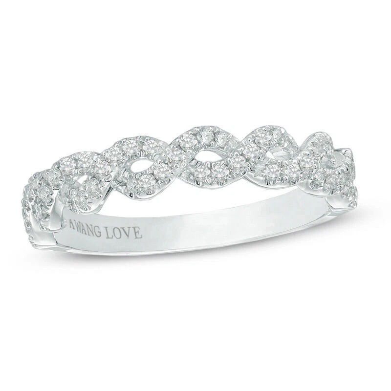 Vera Wang Love Collection Braided Band in Sterling Silver Wedding