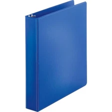 Business Source Basic 3-Ring Binder, 1 1/2in Round Rings, Dark Blue (PKG of 7)