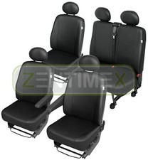 Sitzbezüge Schonbezüge SET QY für Hyundai H-1 H1 Kunstleder schwarz