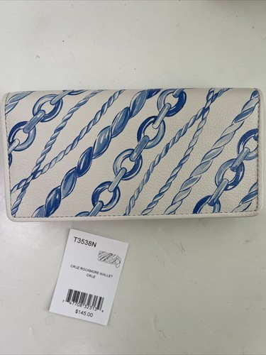 NWT Brighton CRUZ Nautical Rockmore Slim Wallet Removable Chain Strap MSRP $140 - Picture 6 of 8