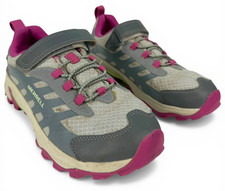 MERRELL MOAB SPEED 2 LOW A/C WATERPROOF GREY BERRY YOUTH KIDS SIZE 4M