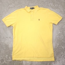 Polo Ralph Lauren Bright Yellow Short Sleeve Polo Shirt size Large Preppy Retro