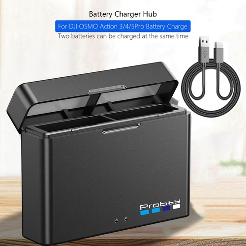 Batterie 2200mAh pour DJI Osmo Action 5 Pro + Boîtier de Charge Rapide pour DJI Action 3/4 - Photo 2 sur 16