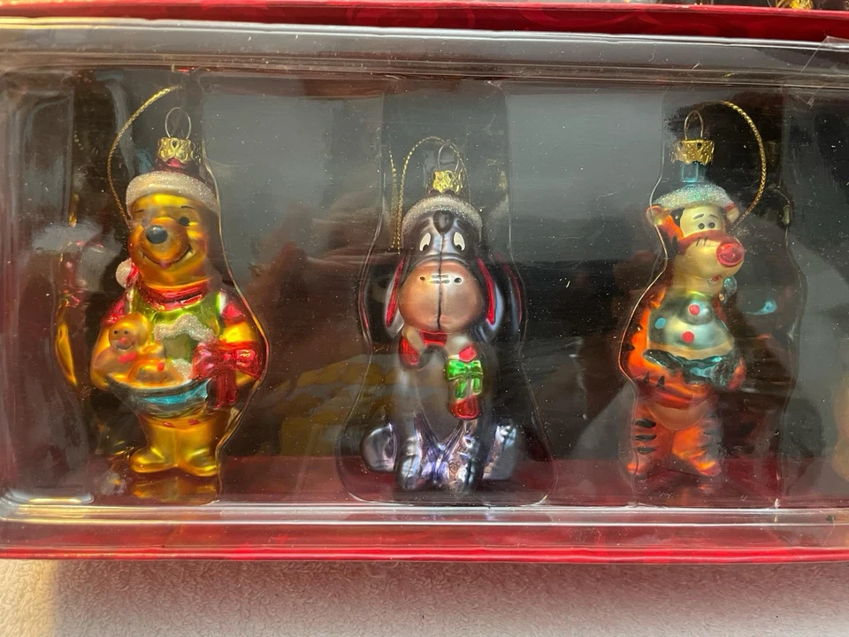 Exclusivos adornos de vidrio soplado de Disney Store - Juego de 18 Mickey & Friends nuevos en caja Foto 4 de 4