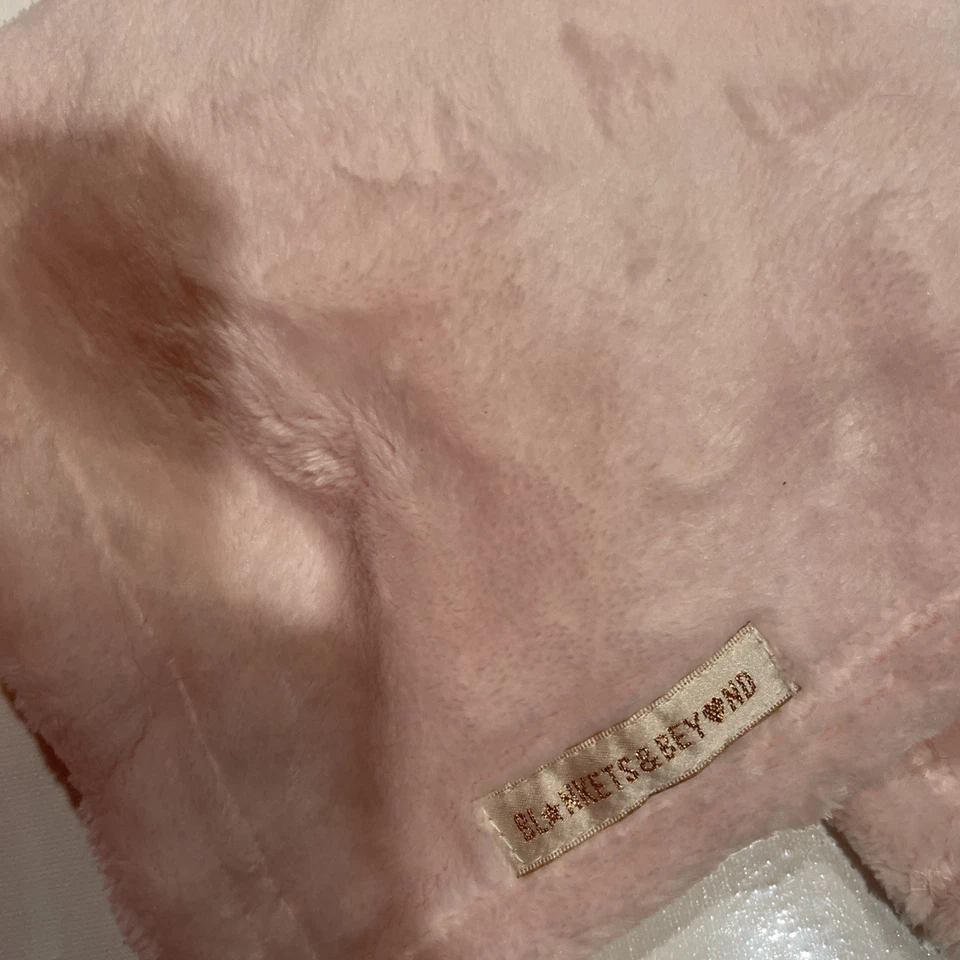 Mantas y Beyond Rosa Hipopótamo Bebé Manta de Seguridad Lovey Suave Vellón 12" Chupete Foto 3 de 4