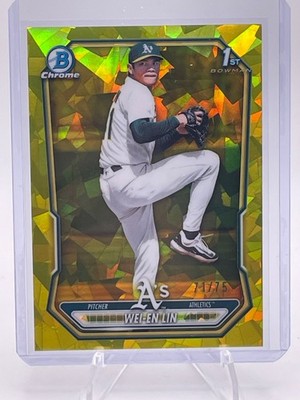 WEI-EN LIN 2026 BOWMAN CHROME SAPPHIRE YELLOW REFRACTOR 1ST /75 STAR PROSPECT