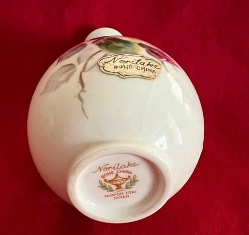Vintage Noritake Bone China Bud Vase Pink Rose Design 4.25" Tall Made in Japan - Picture 7 of 7