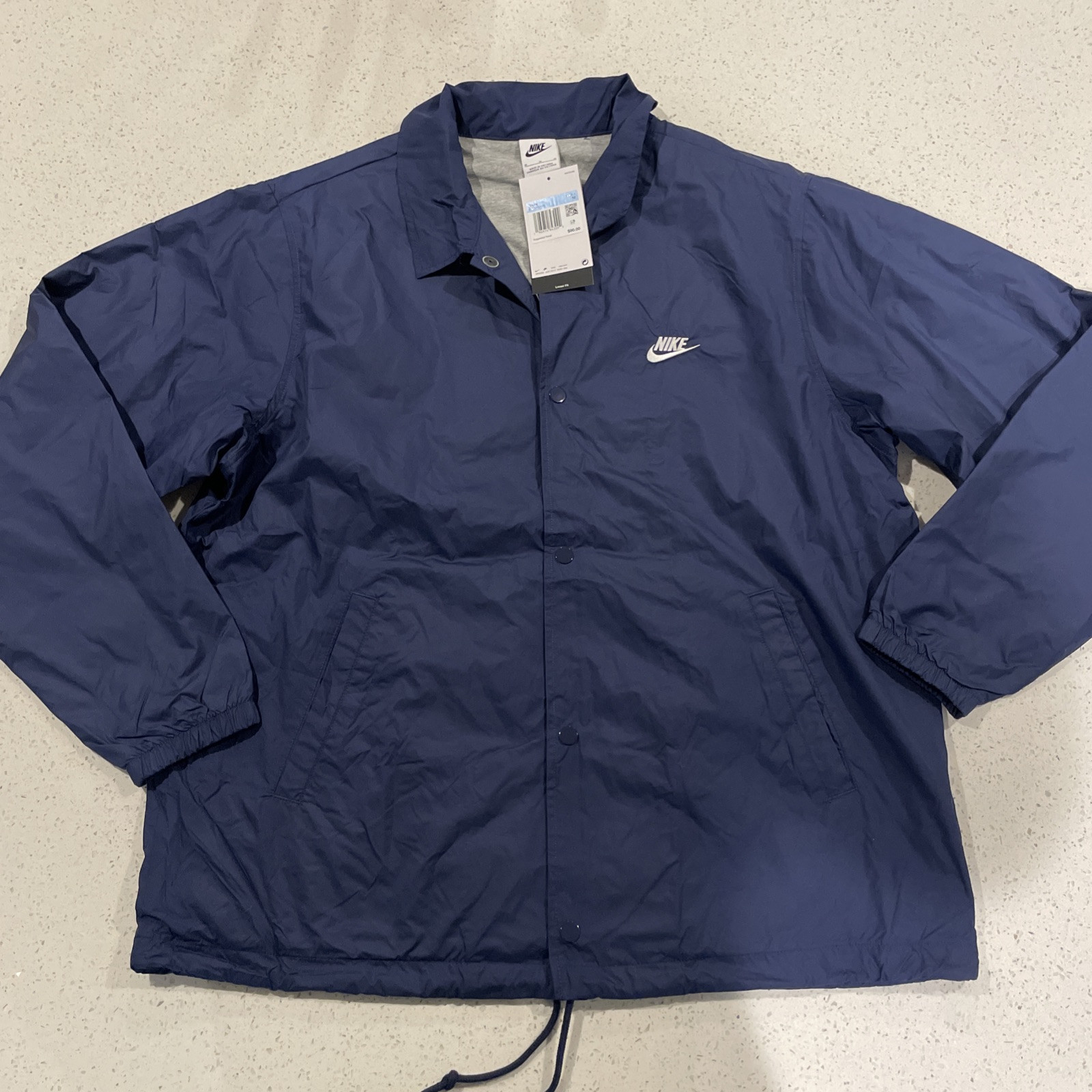 SACAI X NIKE Nike Club Coaches Giacca Uomo Medium Blu Navy Nuova FN3316 410