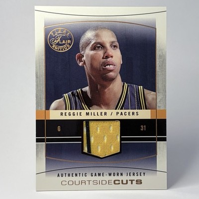 2003-04 Flair Final Edition Reggie Miller Courtside Cuts Bronze /75 Jersey PATCH