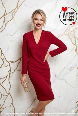 ANTONELLI Firenze · Kleid Dress · V Ausschnitt Viskose Shift · IT 46 DE 40 · Red