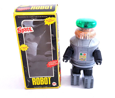 Vintage SPACE ROBOTER B-9 Lost In Space  by AHI Hongkong BO 1977 boxed working