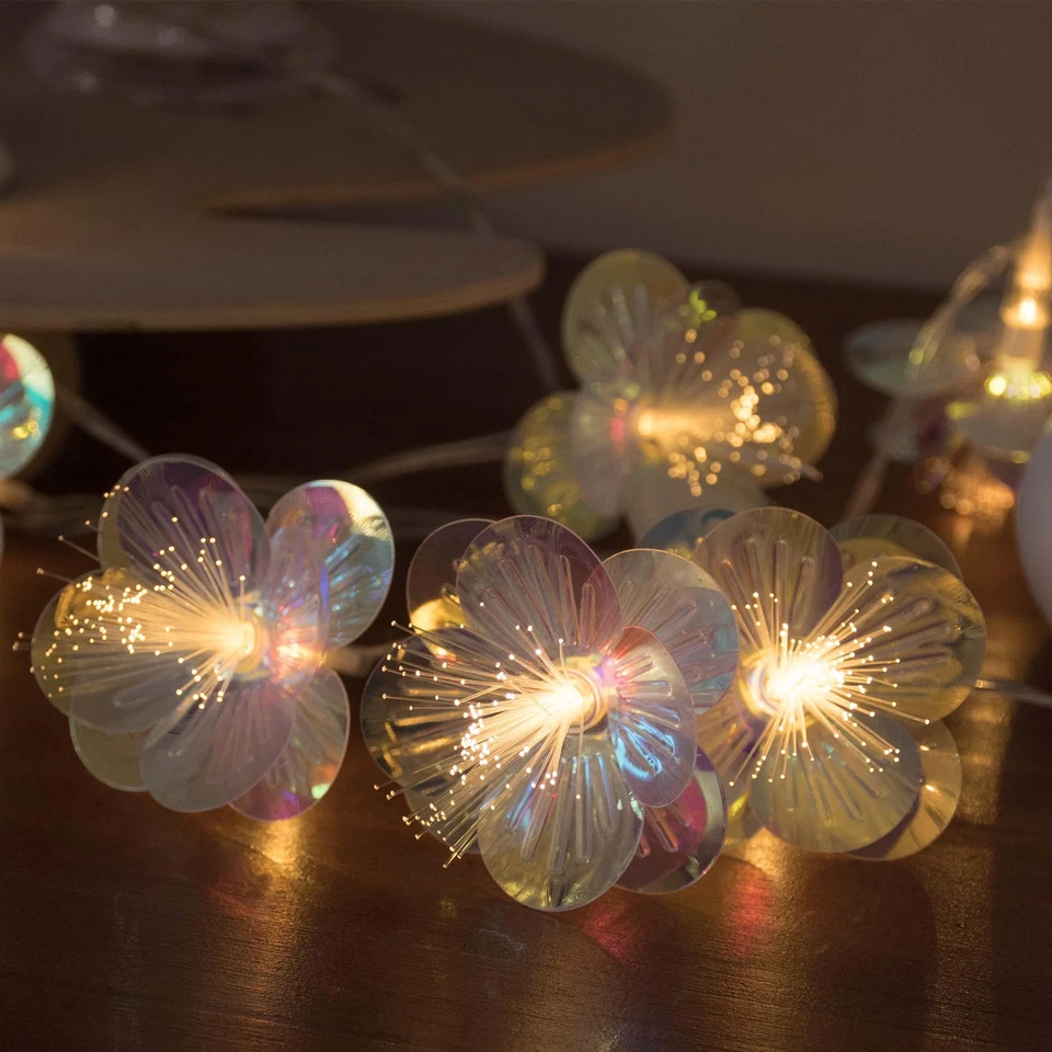 YOLIGHT Fiber Optic Flower String Lights Battery Operated with Timer 6.5ft 10... - Image 3 of 4