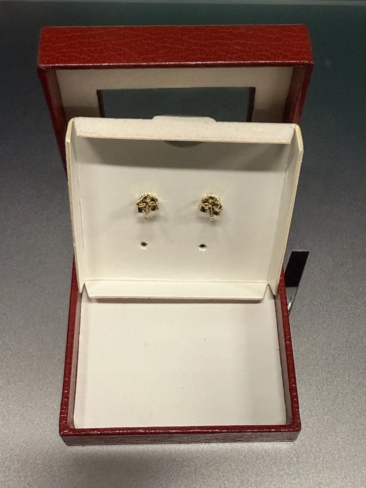 NUEVO Aretes vintage de perlas de oro amarillo de 14k Majorica Foto 2 de 3