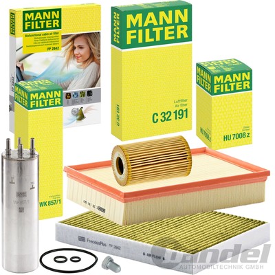 MANN FILTER INSPEKTIONSPAKET passend für VW T5 T6 BUS CARAVELLE KASTEN 2.0 TDI