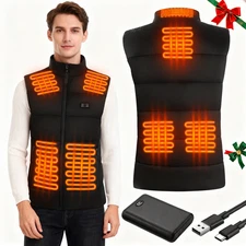 10000mAh Battery Pack Heating Vest - Heated Jacket , Winter Clothing Winter Gift