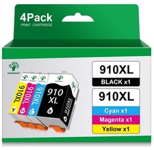 4Pack 910 XL 910XL Ink Cartridges for HP 910 OfficeJet Pro 8015 8020 8025 8028
