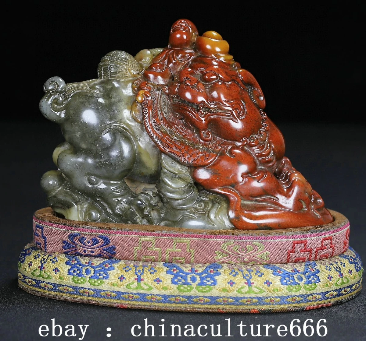 Tiger 寿山石主中国风雕像、雕像| eBay