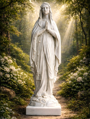 15.75in - 40 cm Resin, plaster, candle, soap mold ,Virgin Mary praying mold