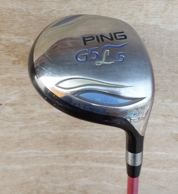 CUSTOM WOMENS PING G5L FAIRWAY 5 WOOD 22 LOFT A FLEX PINK ALDILA NV SHAFT G5 L