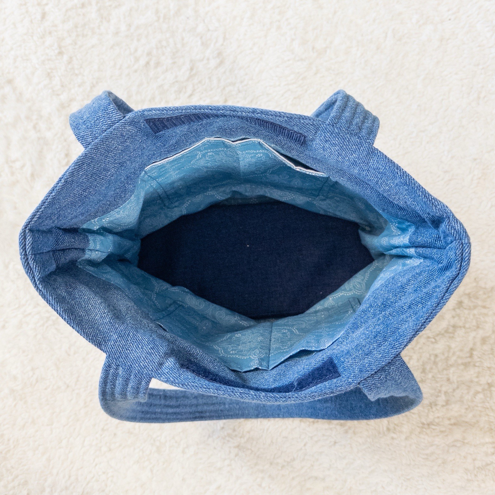 Handmade Quilted Denim Patchwork Shoulder Bag – U… - image 5