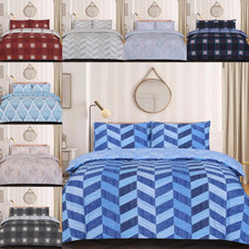 4 Piece Cotton Rich Duvet Cover Complete Bedding Set Single Double King Size