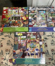 3 Ceaco 1000 Piece Puzzles - Antique Barn - M...