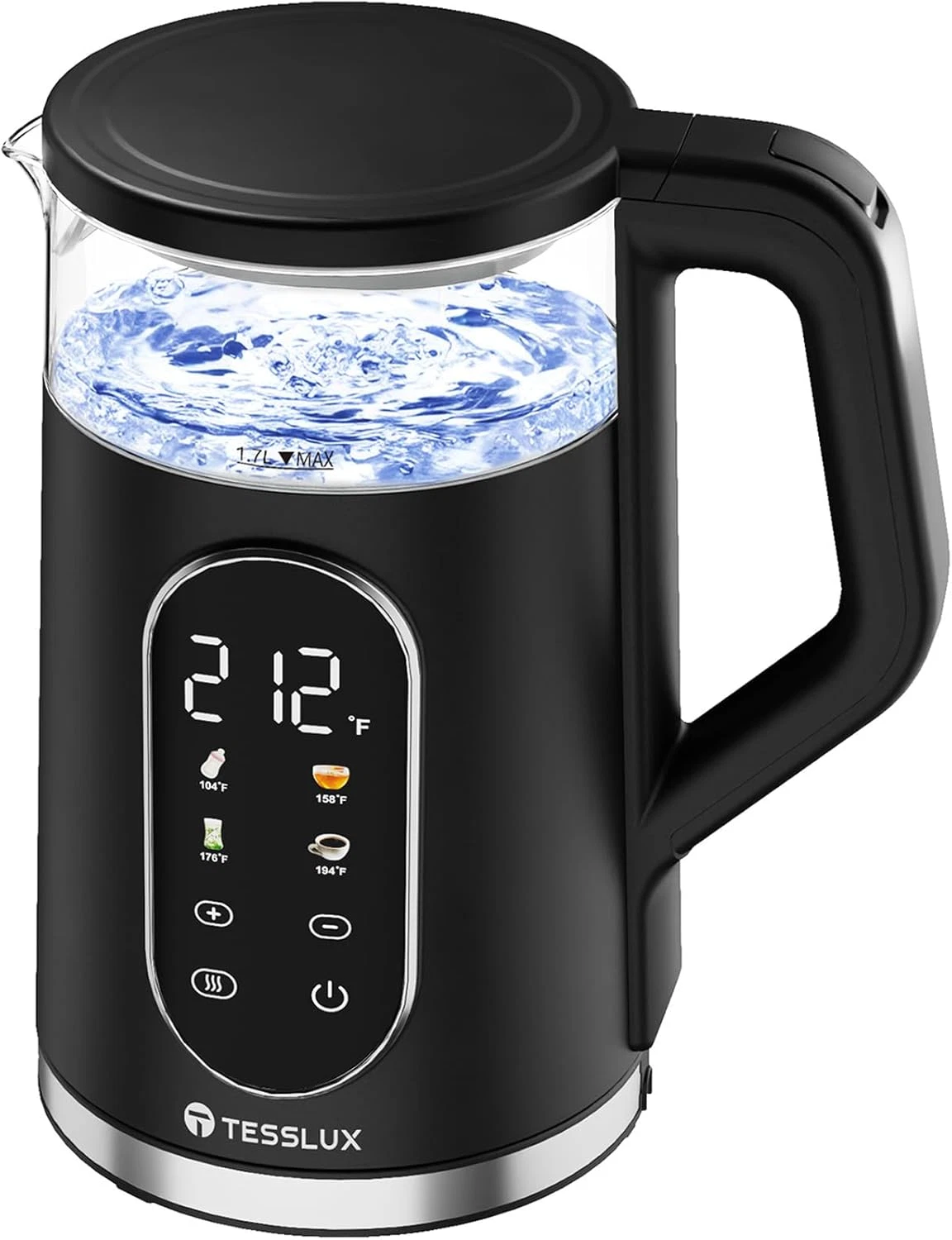 Electric Kettle, 1500W Fast Boiling Glass Water Kettle with Temperature Control,