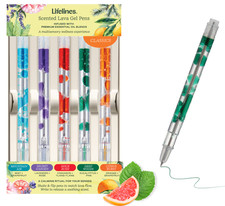 Scented Lava Gel Pen Set, 5-Pack Multi-Color - 0.5mm Colored Gel Pens Infus...