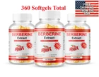 3 Packs Berberine 1200mg High Abosorption 360 Blood Sugar Immune 6 Months Supply