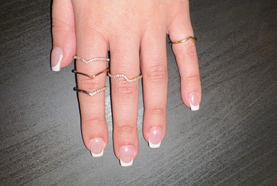 Pandora Gold Wave Stackable Band Rings