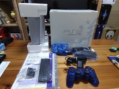 Sony Playstation 2 Ps2 Console System Ocean Blue Limited Edition