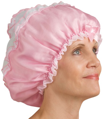 EasyComforts satinierte Damen-Schlafkappe, pink