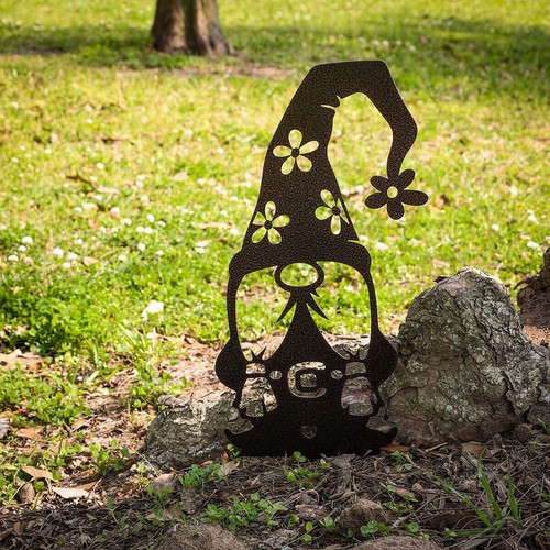 Metal Garden Gnomes Outdoor – Steel 4 Pack Lawn Ornaments & Statues, Funny Ya... - Picture 5 of 9