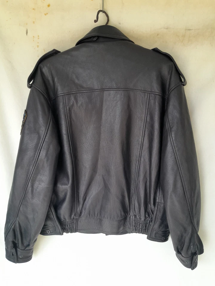 Vintage Fernandez Barcelona Bikers Jacket Mens Medium Dark Brown Leather - Image 4 of 4