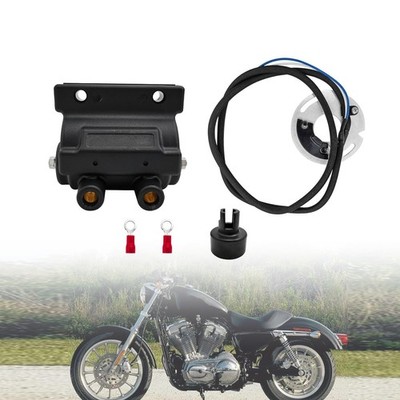 DSK6-1 Ignition Dyna S Dual-fire&DC7-1 Coil Kit with 1971-2003 Harley Sportst...