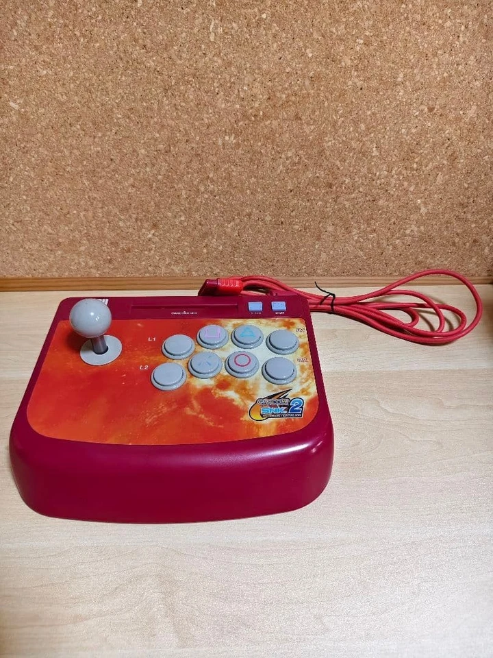 ASCII STICK FT2 Capcom Version Red 8-Button Arcade Controller Used - Image 3 of 4