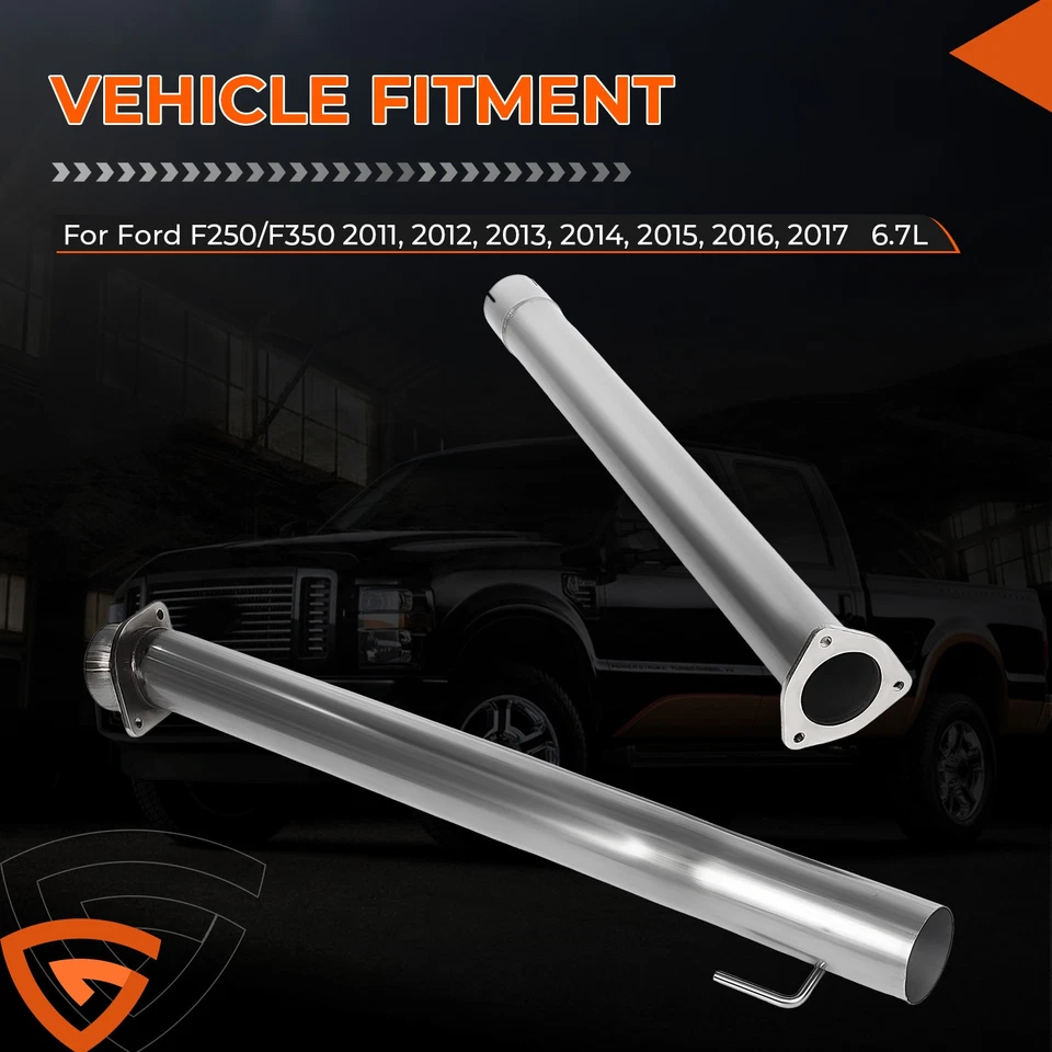 4" Exhaust Pipe Tube For Ford F250 F350 F450 F550 Super Duty 2011-2017 6.7L V8 - Image 2 of 4