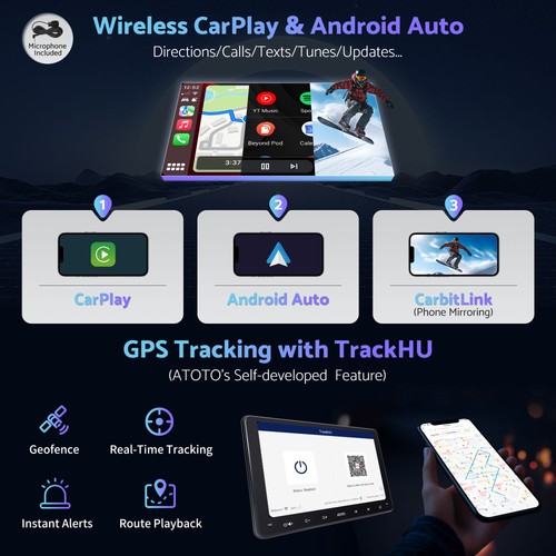 Radio Autoradio ATOTO S8MS 9" Android 2 Din GPS NAVI ChatGPT-AI 4GB+32GB CarPlay - Imagen 4 de 10