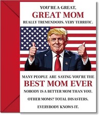 Funny Trump Mothers Day Card from Kids Hilarious Greeting for Mom