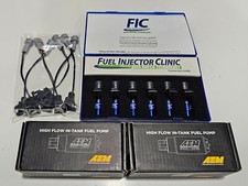 New Fic1200 1200cc Fuel Injectors 2 Aem 340lph Pumps For 2009-24 Gtr R35