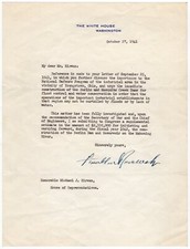 Roosevelt, Franklin D. - Typed letter signed AS PRESIDENT and WW II. dated