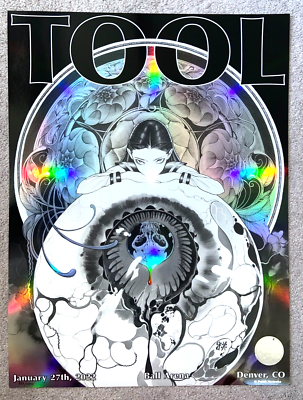 Tool Band Concert Poster Denver Tour January 27 2022 /1050 Peach