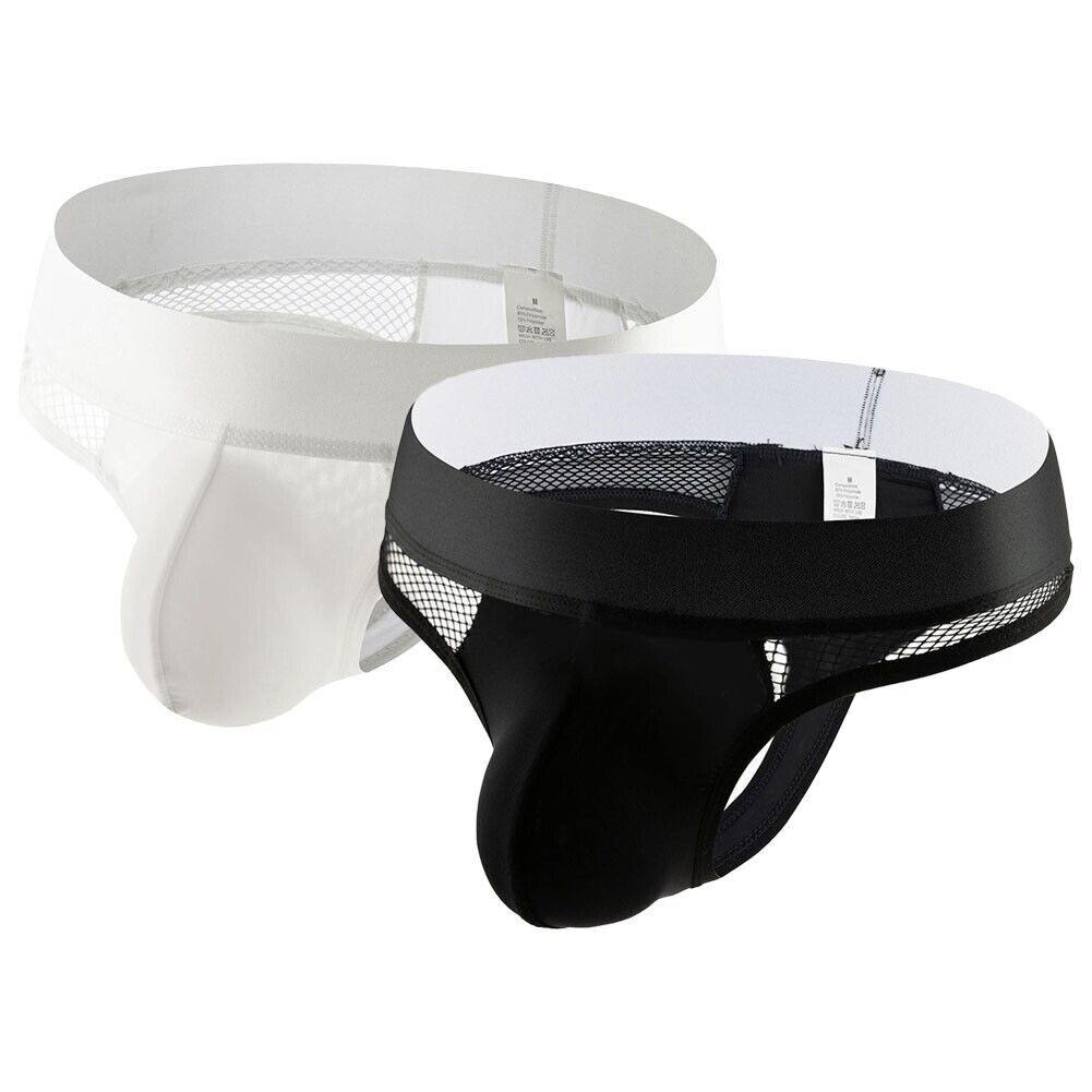 Men Underwear Brief Hollow Low Waist Men Mesh Panties Pouch Sexy Thongs