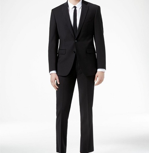 $849 Calvin Klein Uomo Nero Extreme Slim Fit Lana Giacca Blazer Pantaloni  44 R | eBay